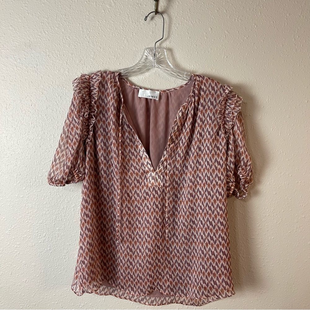 James Printed Blouse Size Medium